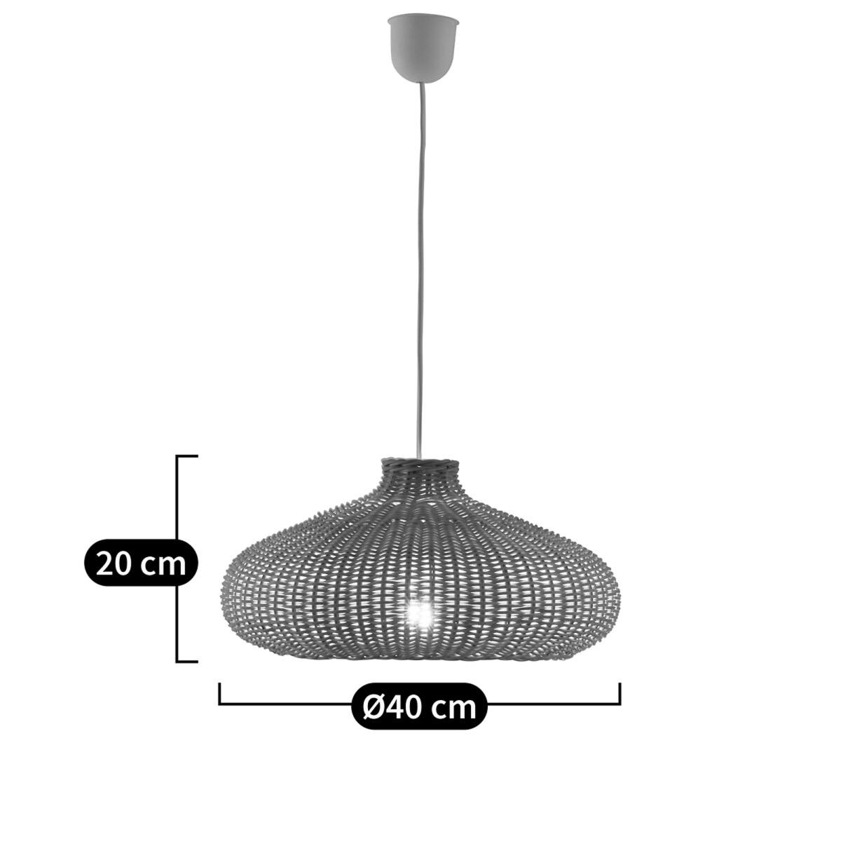 Isao 40cm Diameter Rattan Ceiling Light – image 7