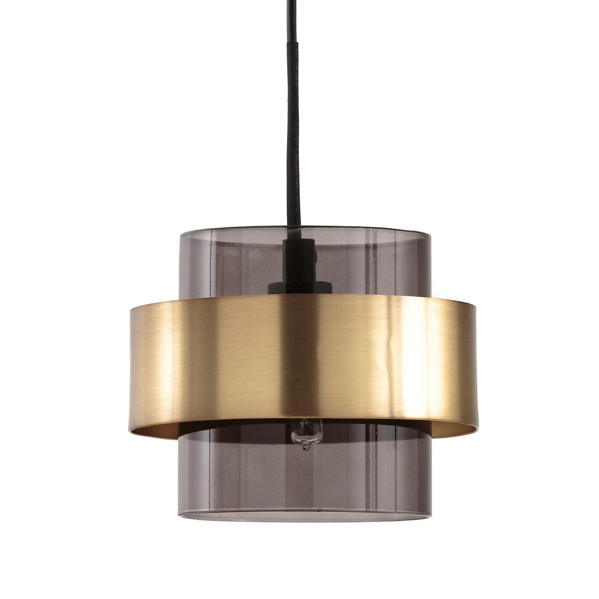 Botello 13.8cm Diameter Smoked Glass & Brass Ceiling Light – image 2