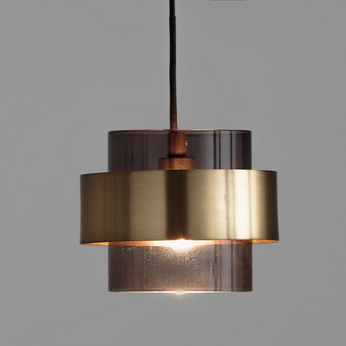 Botello 13.8cm Diameter Smoked Glass & Brass Ceiling Light – image 3