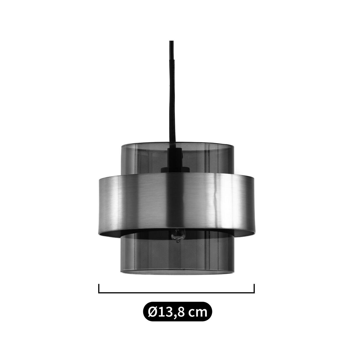 Botello 13.8cm Diameter Smoked Glass & Brass Ceiling Light – image 4