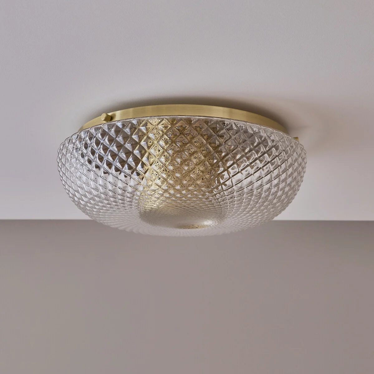 Mistinguett Chiselled Glass/Brass Wall Ceiling Light – image 2