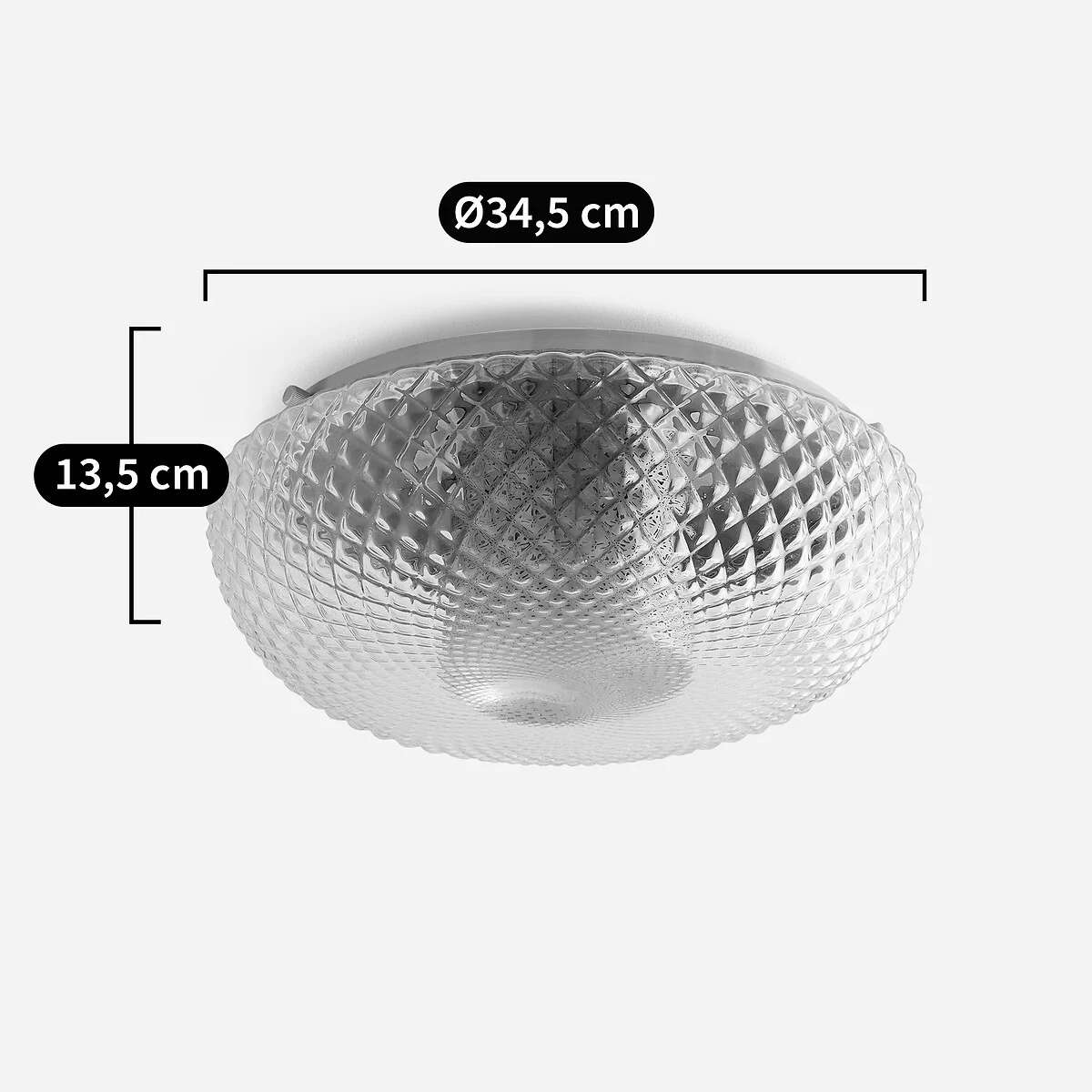 Mistinguett Chiselled Glass/Brass Wall Ceiling Light – image 7