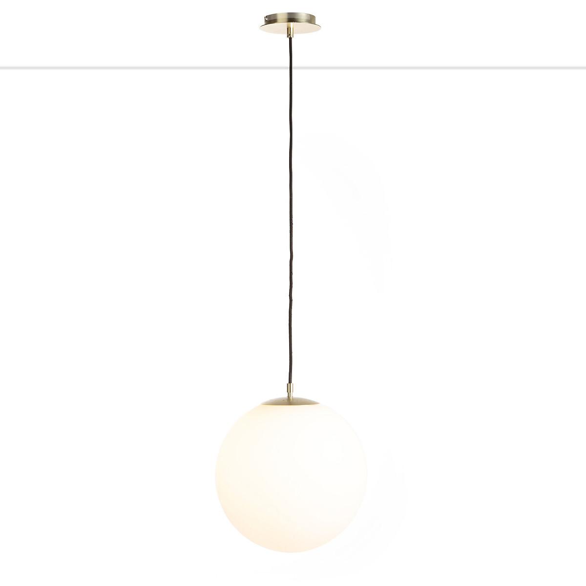Moricio 30cm Diameter Opaline & Brass Globe Ceiling Light – image 2