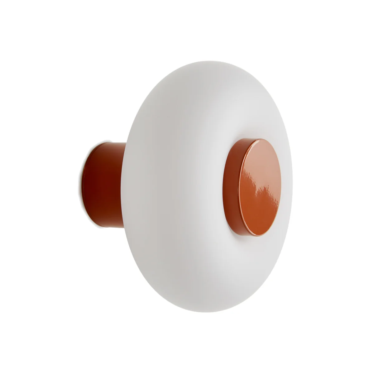 Omer Wall Or Ceiling Light in Iron and Opaline Glass, Diameter 21.5cm – image 1