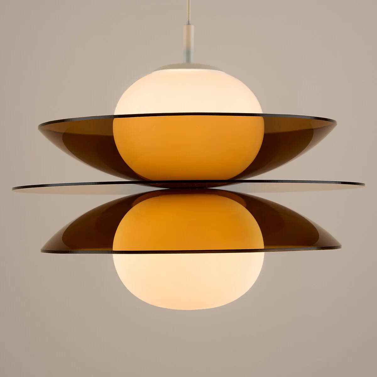 Okara Ceiling Light in Plexiglass and Opaline Glass – image 3