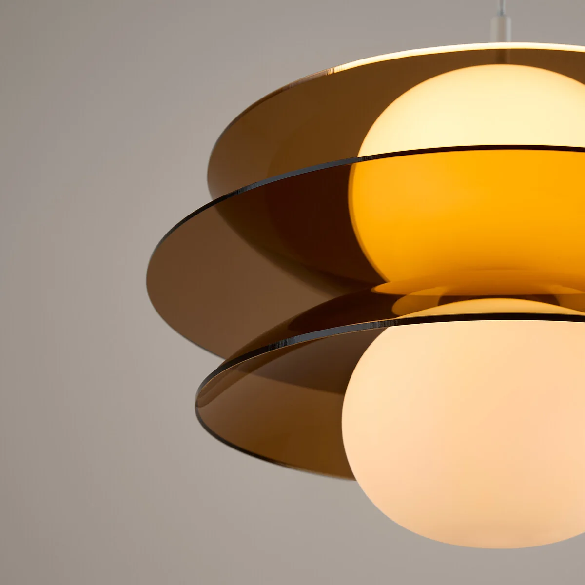 Okara Ceiling Light in Plexiglass and Opaline Glass – image 4