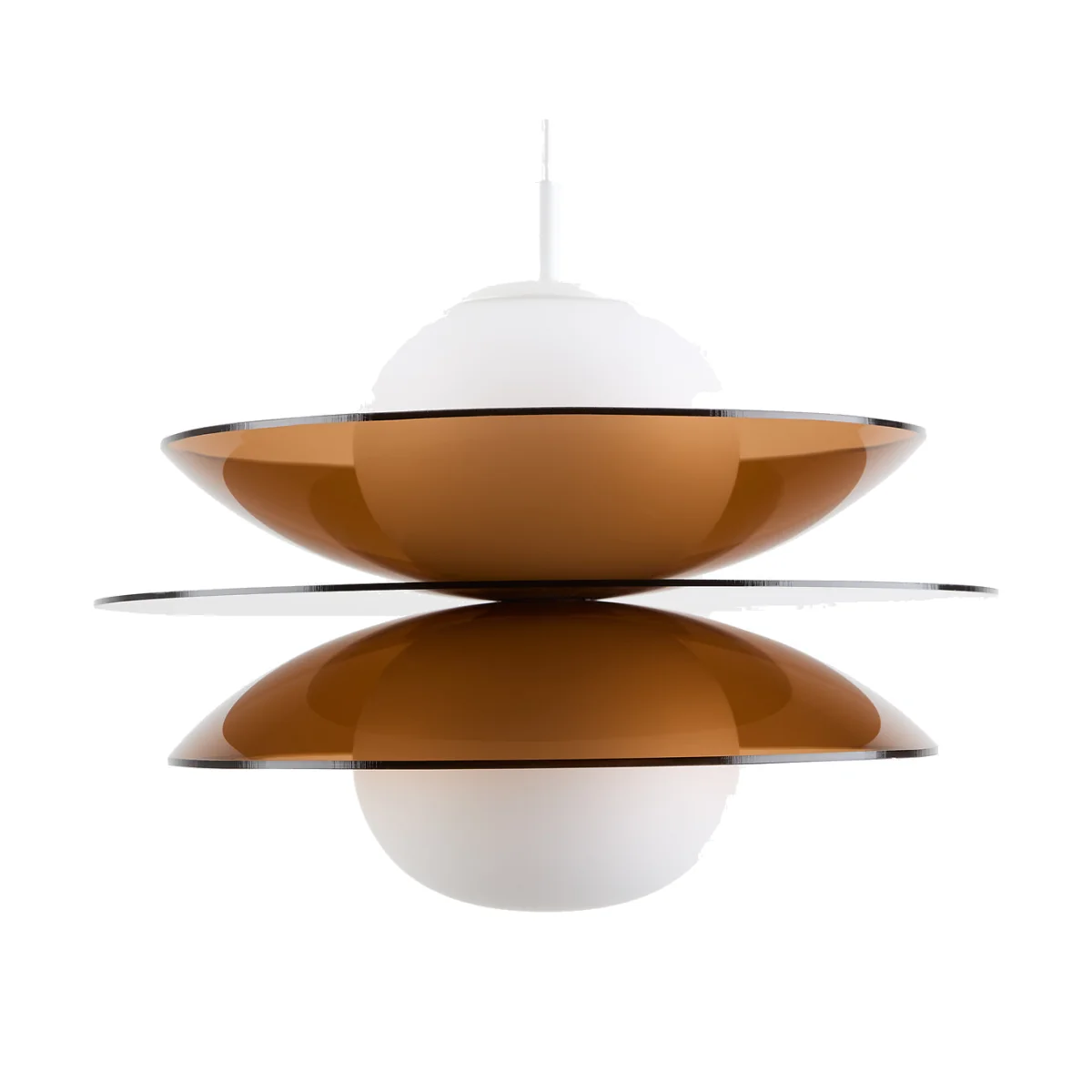 Okara Ceiling Light in Plexiglass and Opaline Glass – image 1