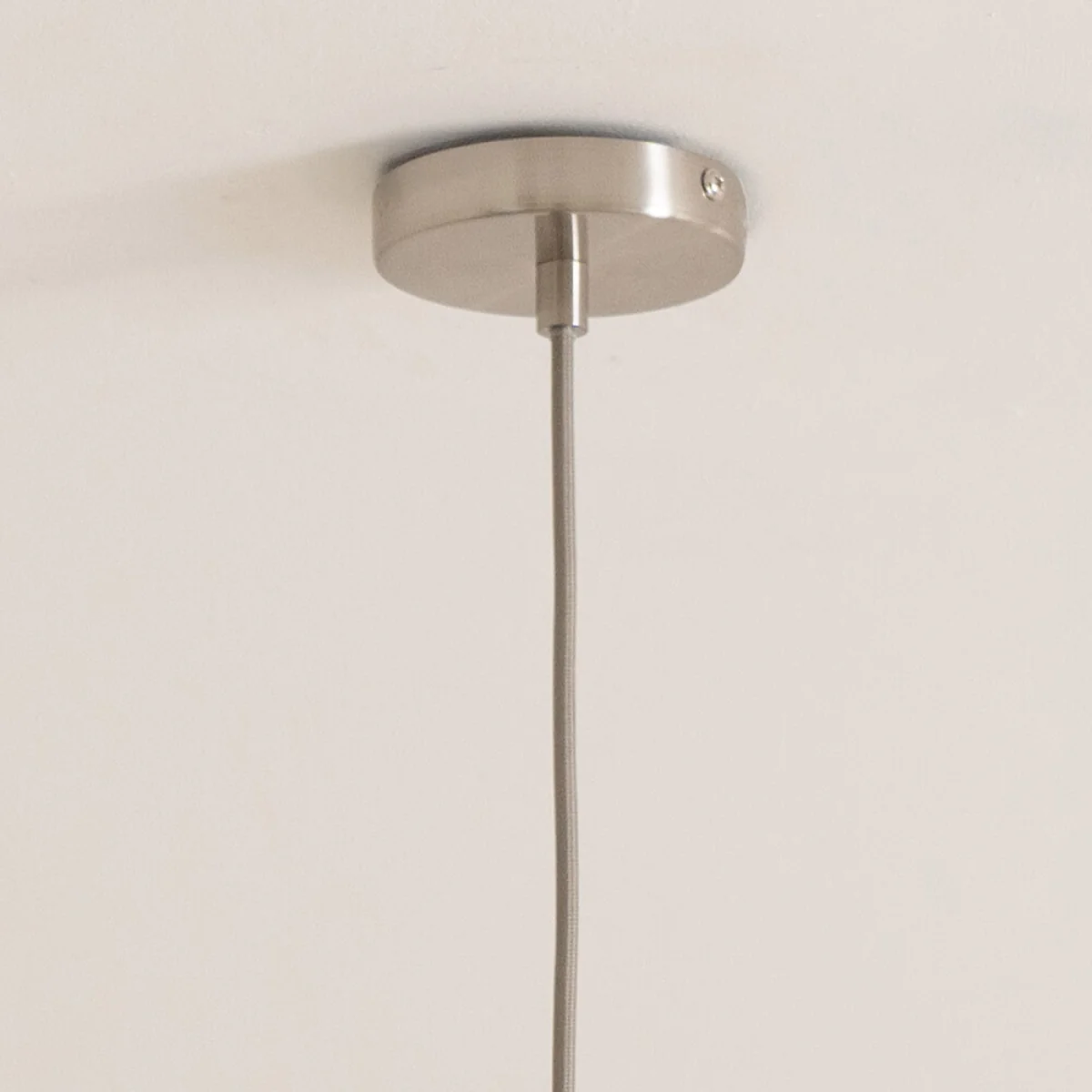 Courtney Brushed Metal Pendant Light with Spiral Glass Shade – image 4