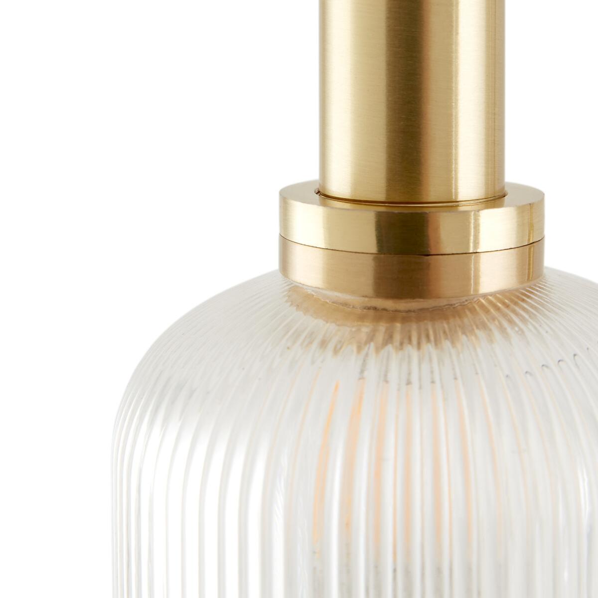 Bogota Brass and Striated Glass Cluster Ceiling Light – image 3