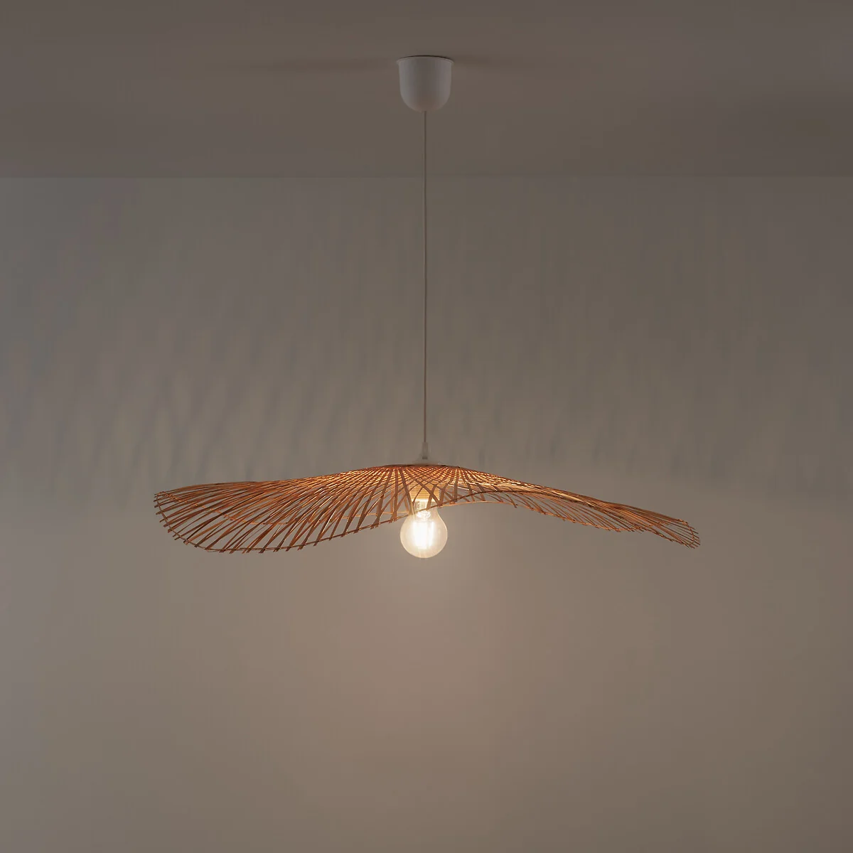 Ezia Bamboo Lightweight 70cm Diameter Ceiling Light Shade – image 2