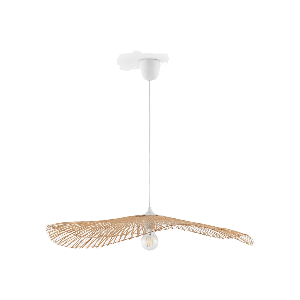 Ezia Bamboo Lightweight 70cm Diameter Ceiling Light Shade – image 1