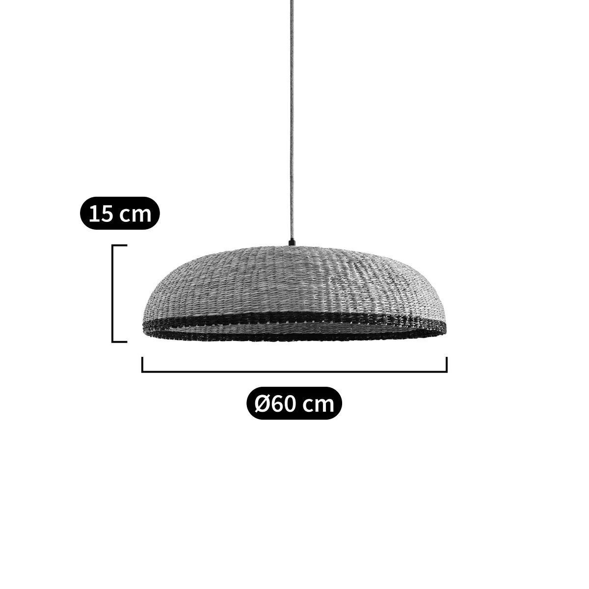 Jutlo Woven Grass 60cm Diameter Ceiling Light Shade – image 6
