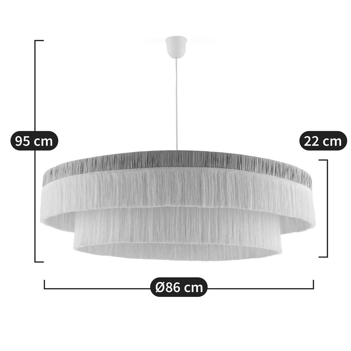 Signatures Kavi 86cm Diameter Fringed Raffia Ceiling Light – image 9
