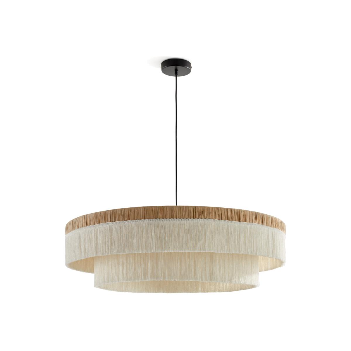 Signatures Kavi 86cm Diameter Fringed Raffia Ceiling Light – image 1