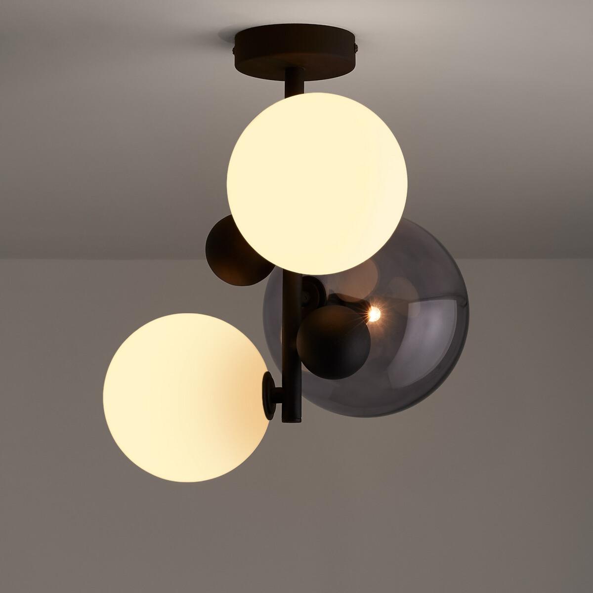 Bullesco Smoked Glass and Metal Pendant Ceiling Light – image 2