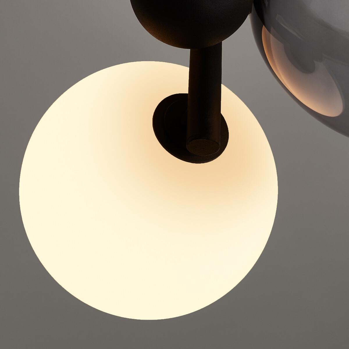 Bullesco Smoked Glass and Metal Pendant Ceiling Light – image 4