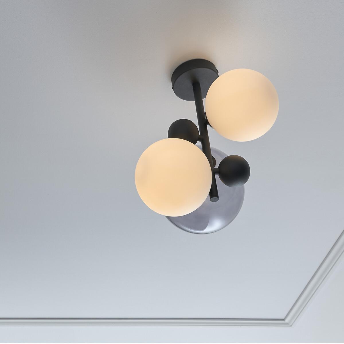 Bullesco Smoked Glass and Metal Pendant Ceiling Light – image 9