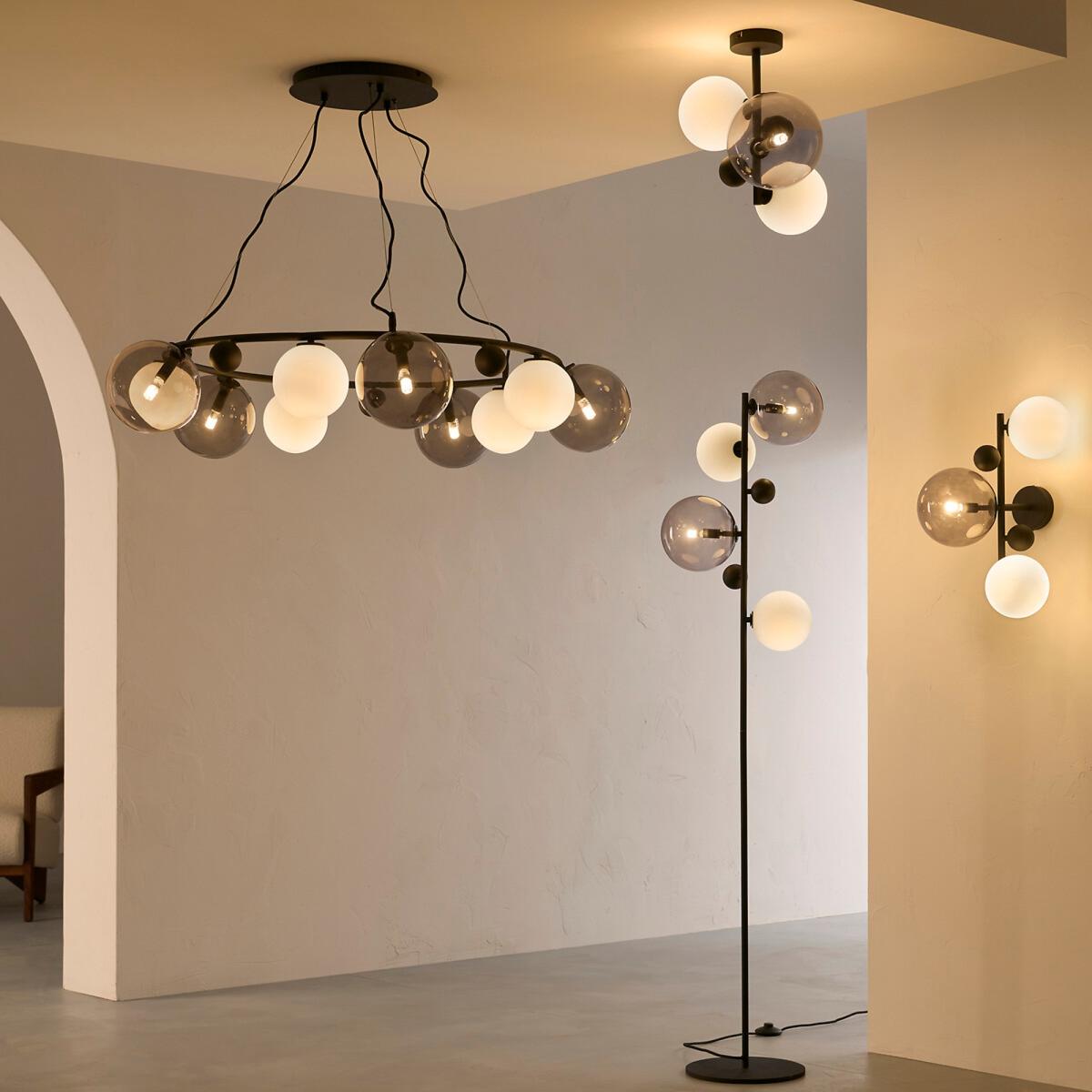Bullesco Smoked Glass and Metal Pendant Ceiling Light – image 10