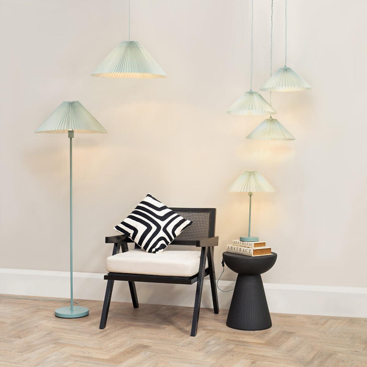 Akira Pleated Shade 3 Drop Ceiling Light – image 3
