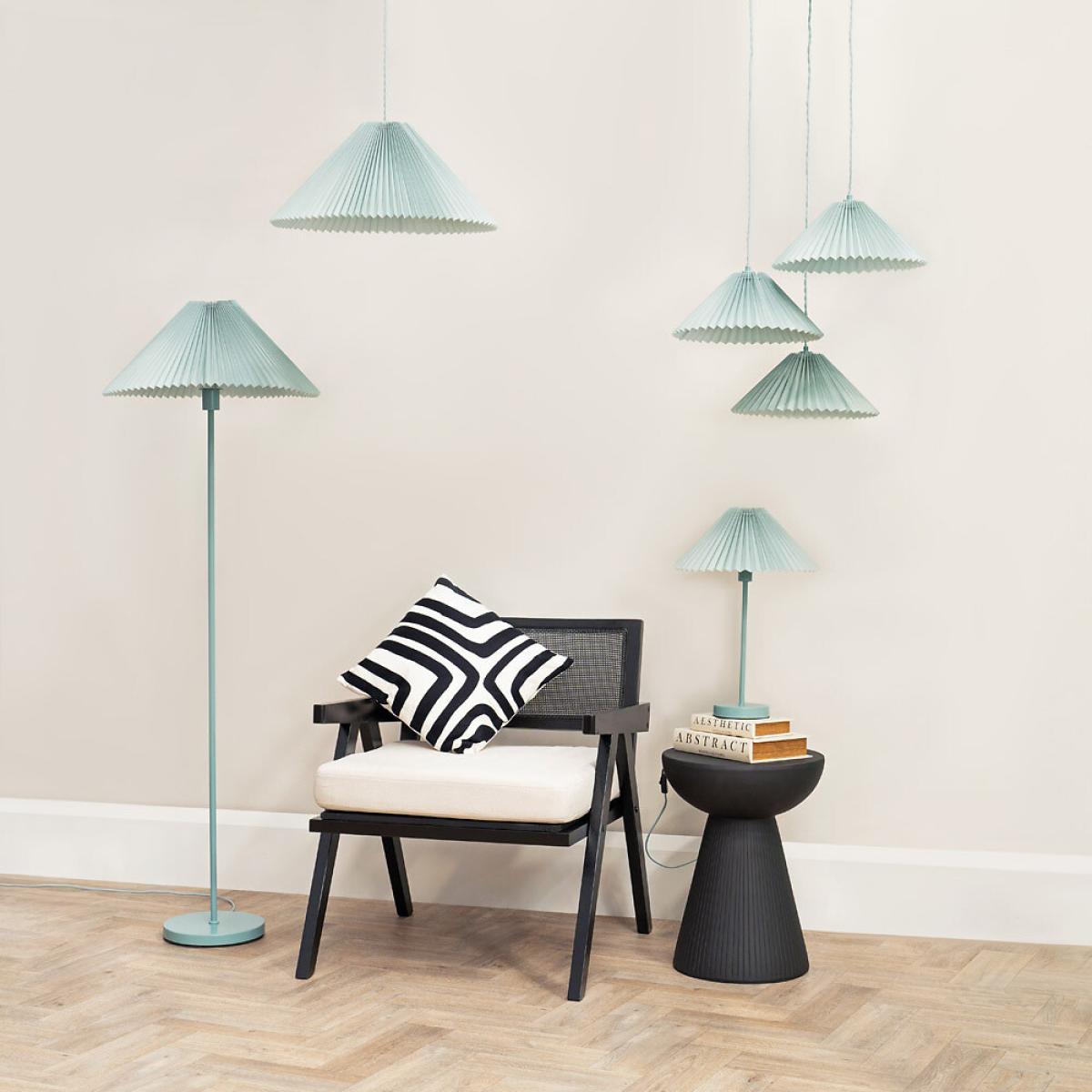 Akira Pleated Shade 3 Drop Ceiling Light – image 4