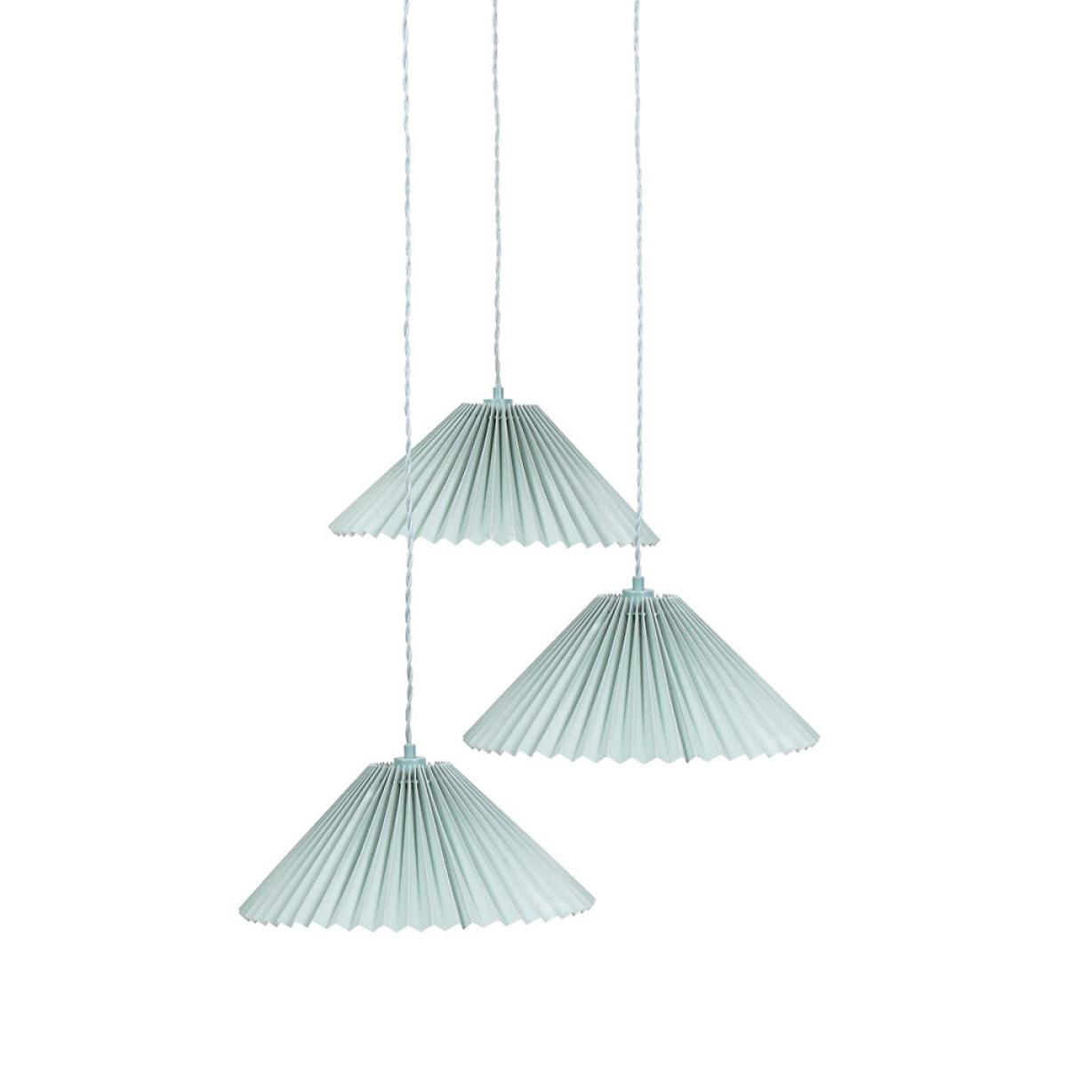 Akira Pleated Shade 3 Drop Ceiling Light – image 5
