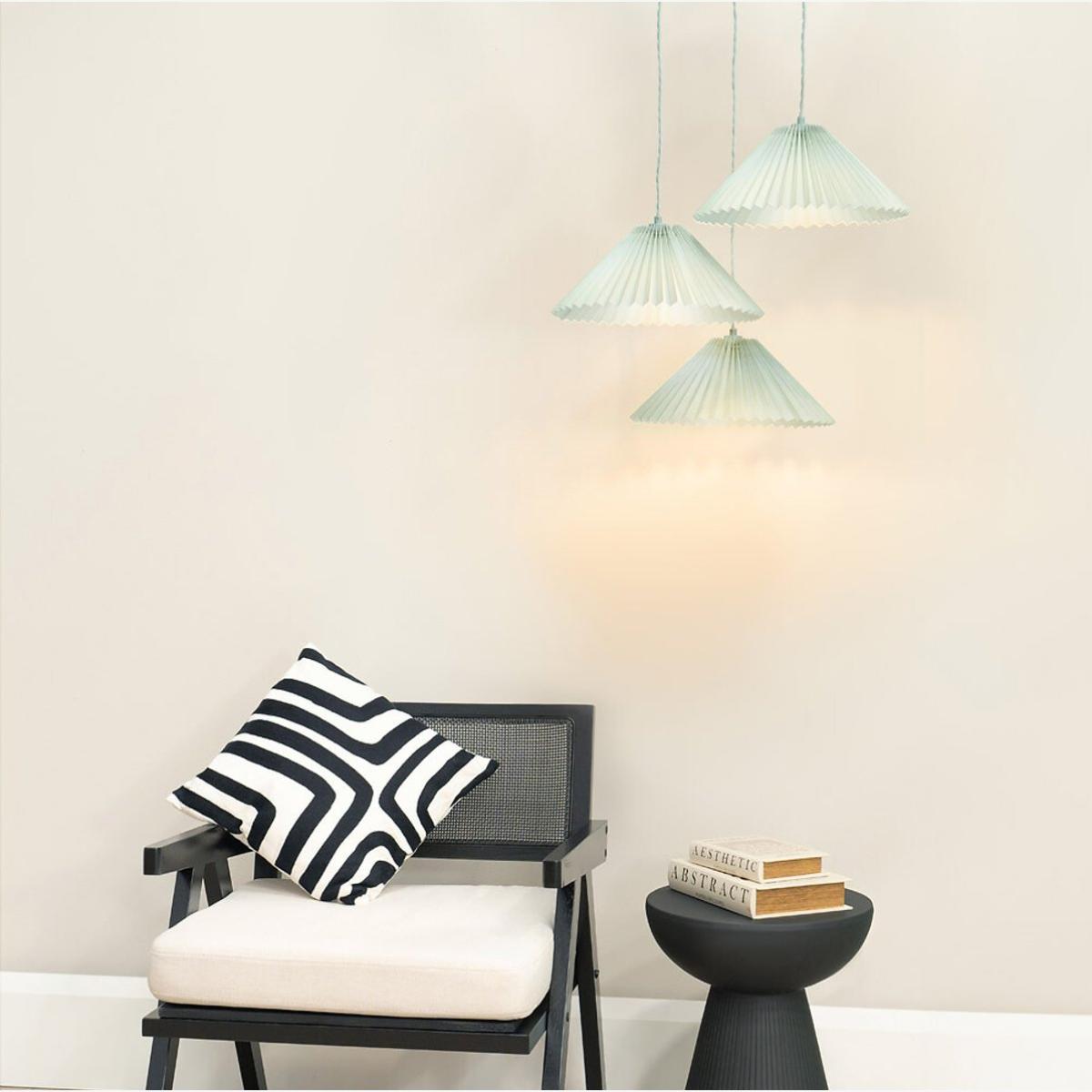 Akira Pleated Shade 3 Drop Ceiling Light – image 1