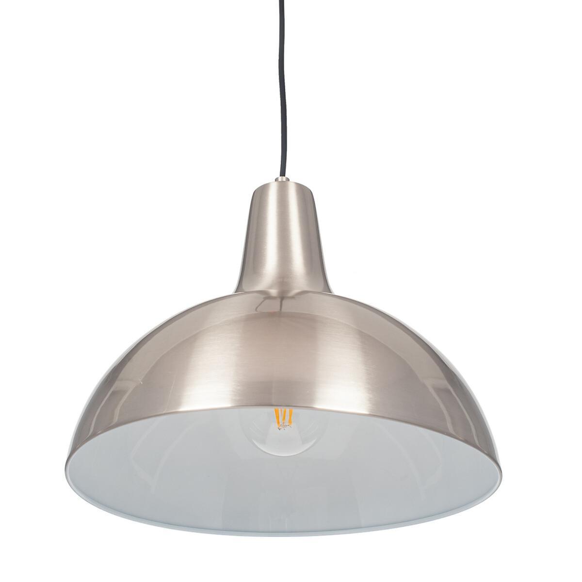 Antique Silver Hand finished Hammered Dome Pendant Ceiling Light – image 2