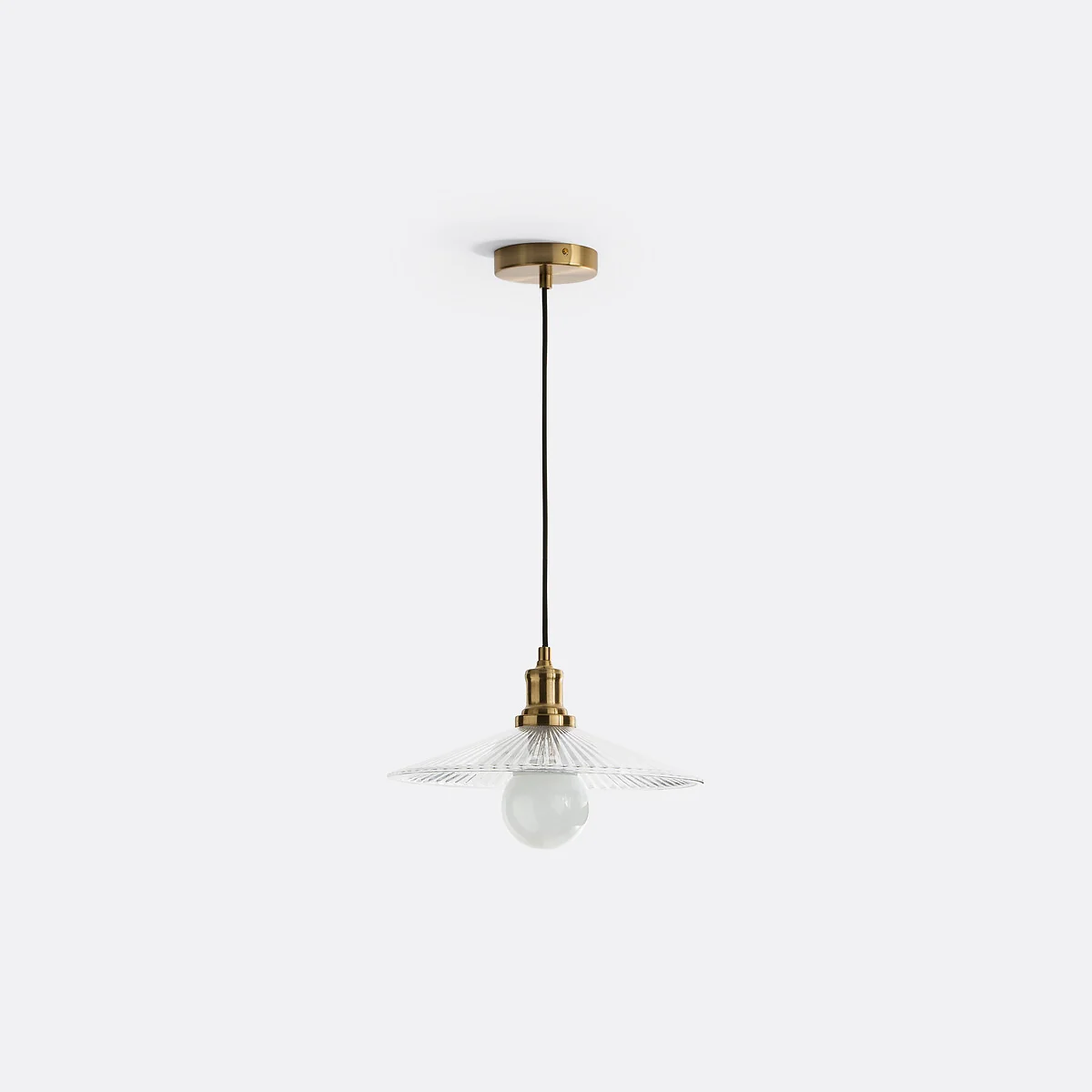 Iloa 35.5cm Diameter Glass & Brass Ceiling Light – image 3