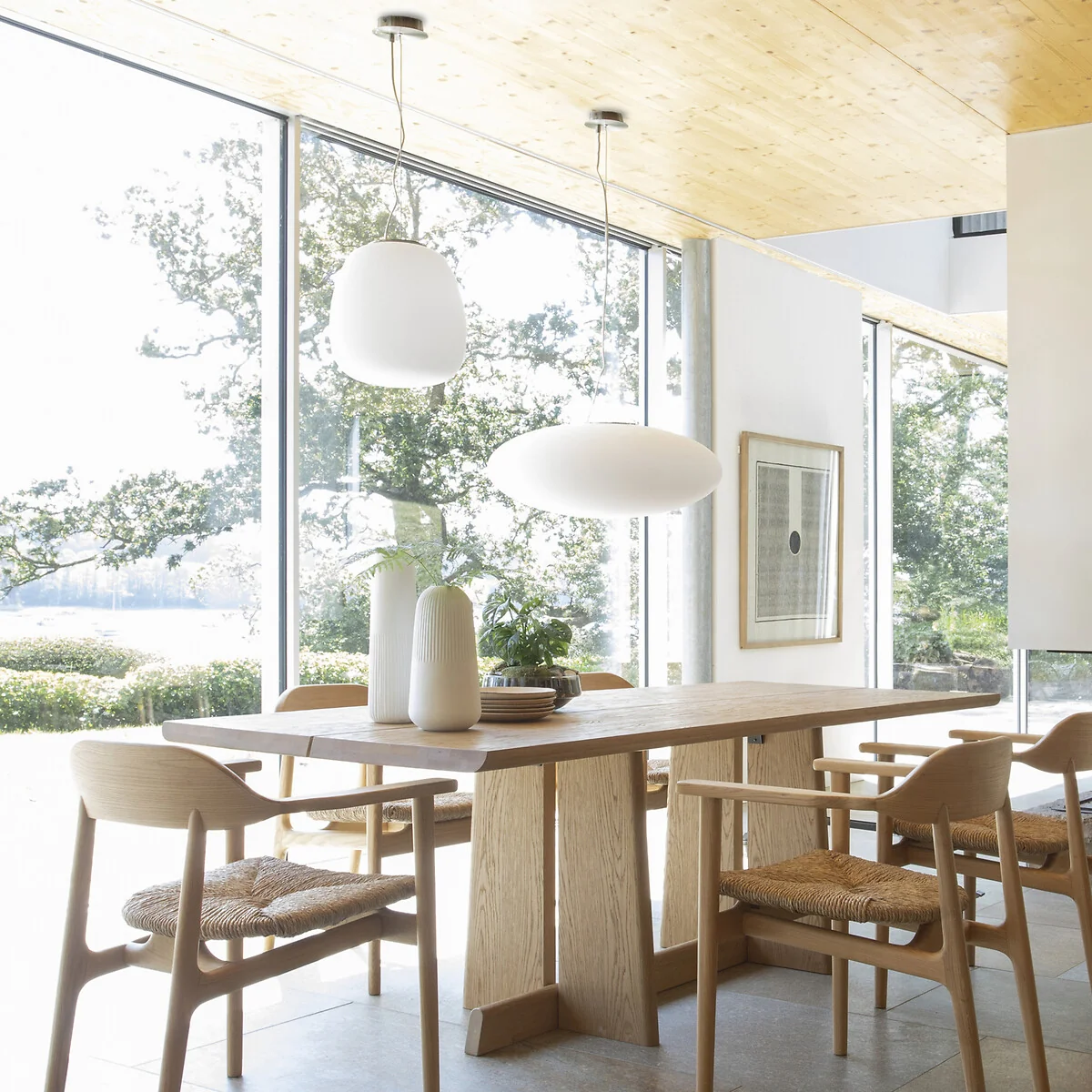 Raeyes Oblong Shape Frosted Glass Ceiling Light – image 2