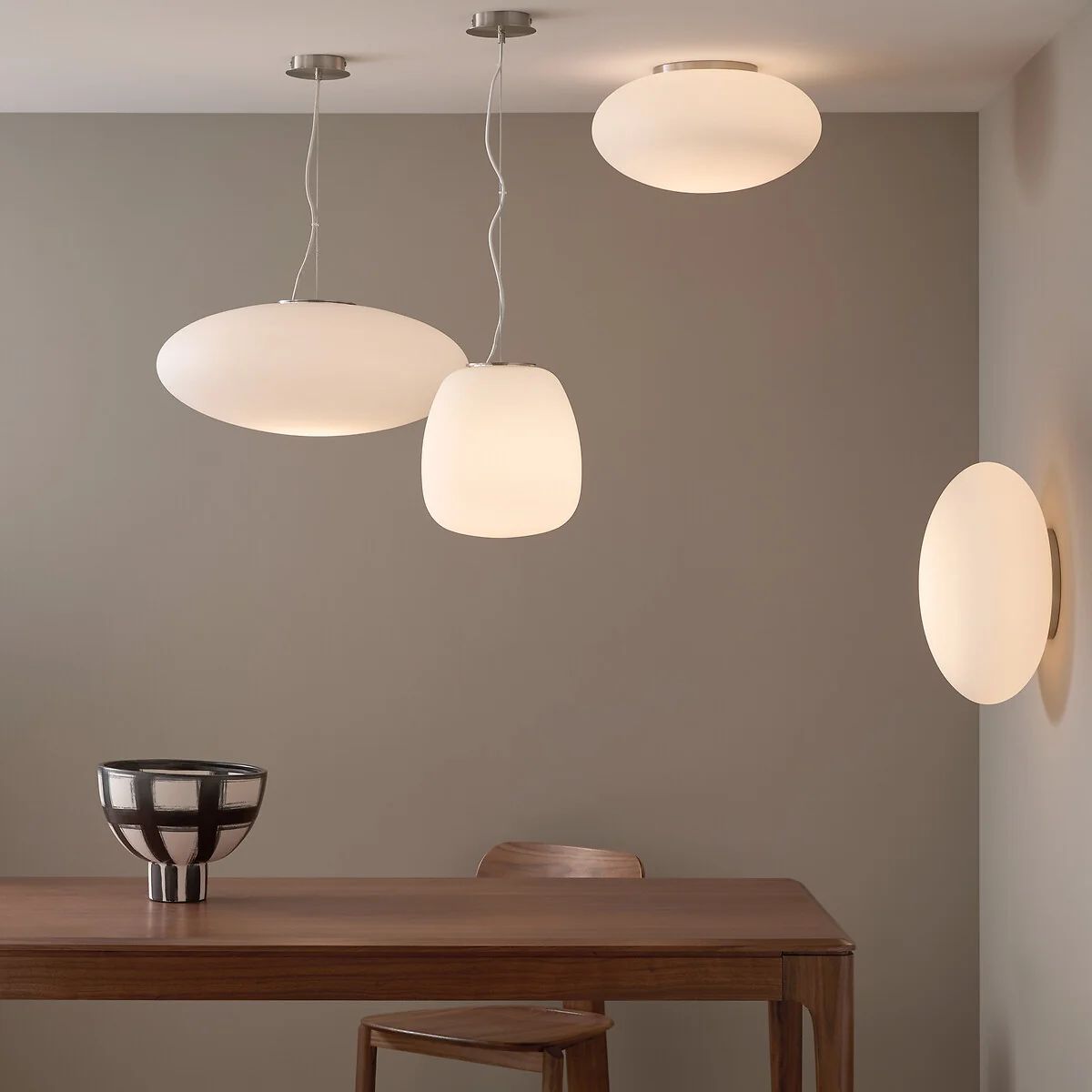 Raeyes Oblong Shape Frosted Glass Ceiling Light – image 7