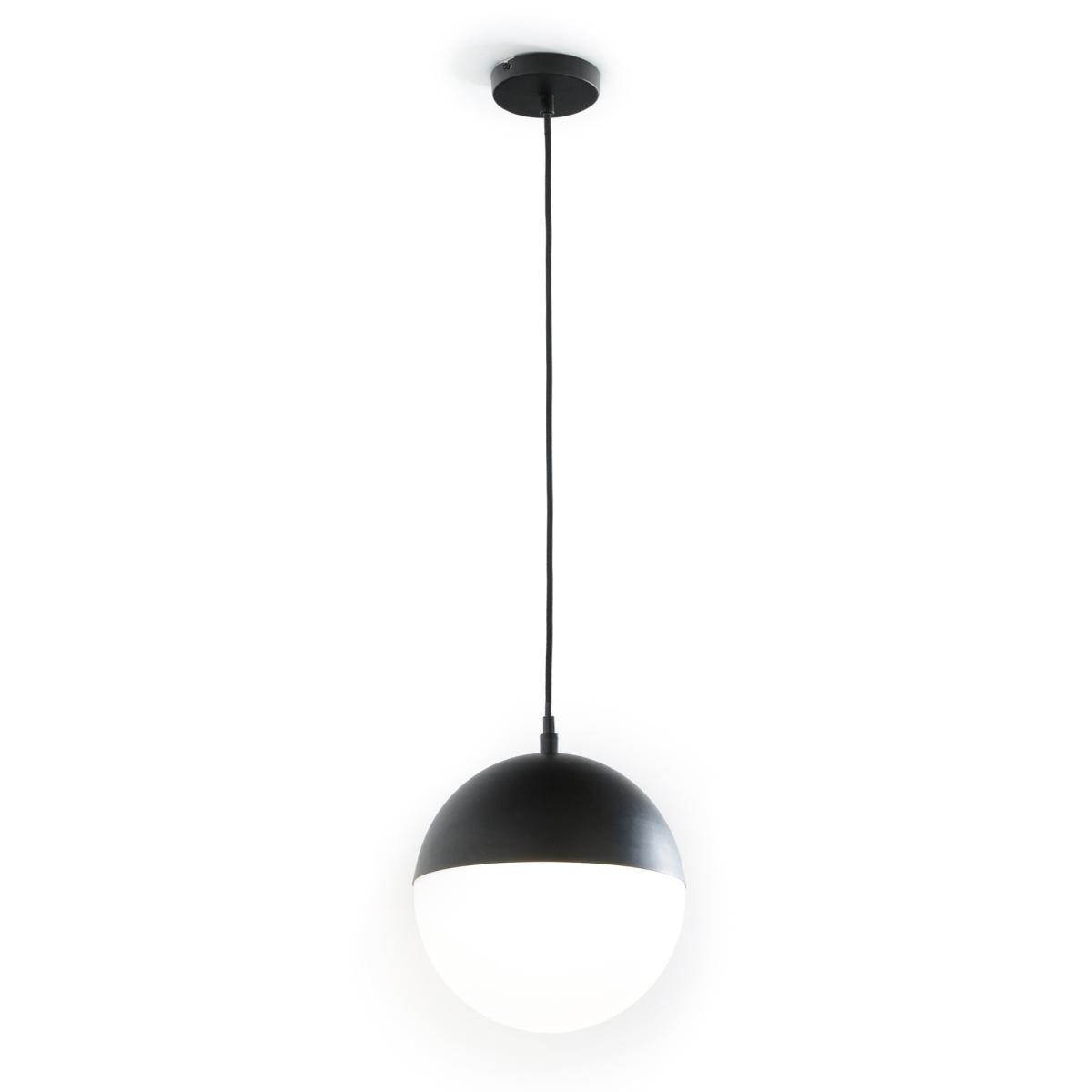 Chupa Contemporary Ceiling Pendant Light in Metal & Opaline Glass – image 2