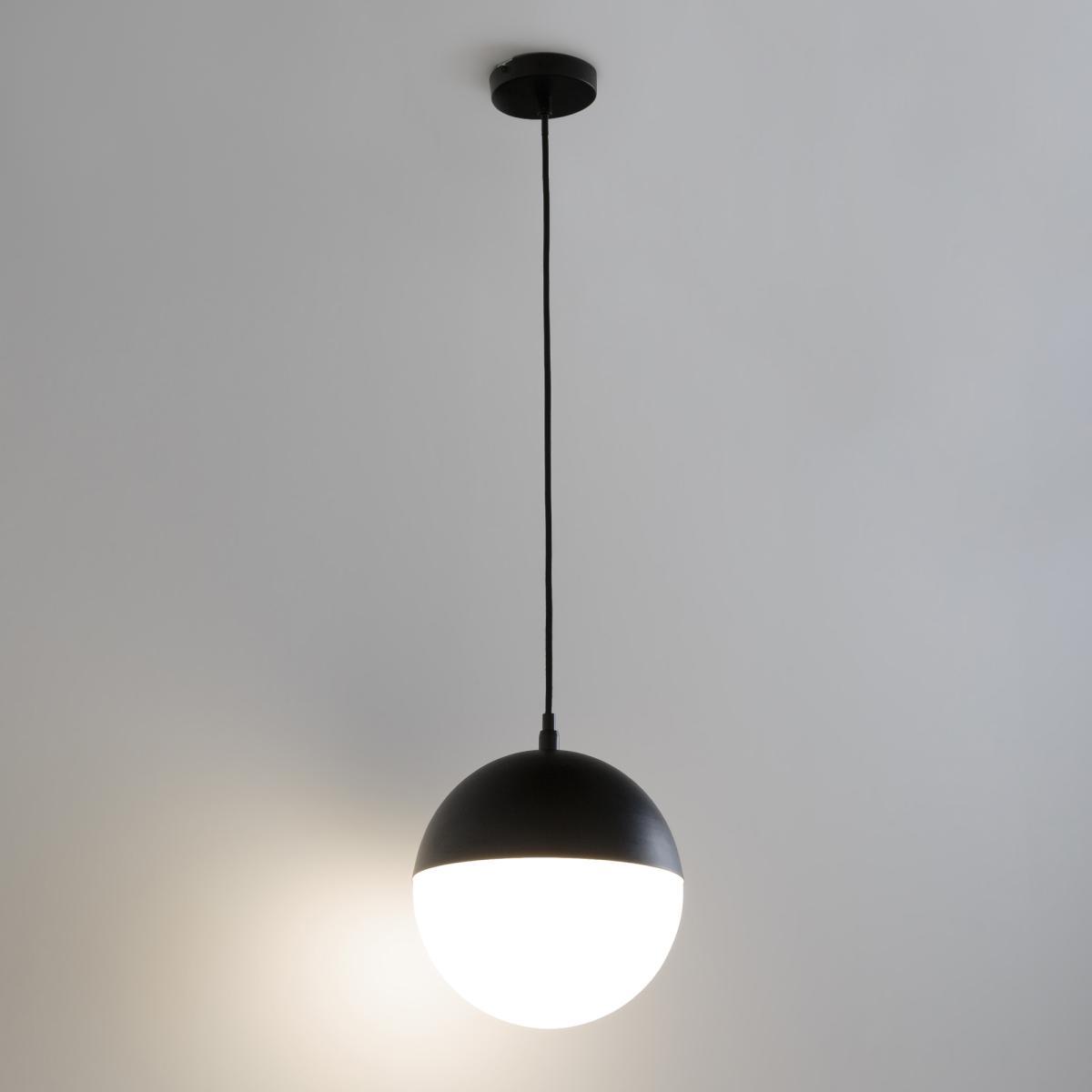 Chupa Contemporary Ceiling Pendant Light in Metal & Opaline Glass – image 3
