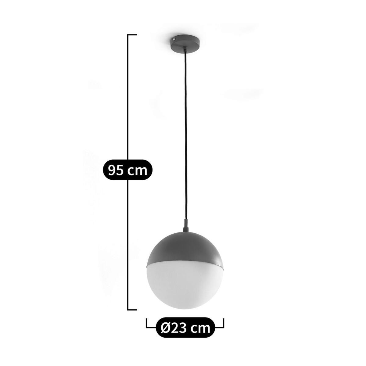 Chupa Contemporary Ceiling Pendant Light in Metal & Opaline Glass – image 6