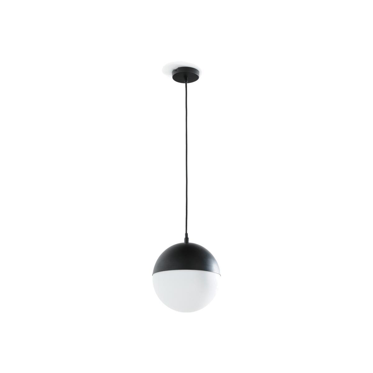 Chupa Contemporary Ceiling Pendant Light in Metal & Opaline Glass – image 1