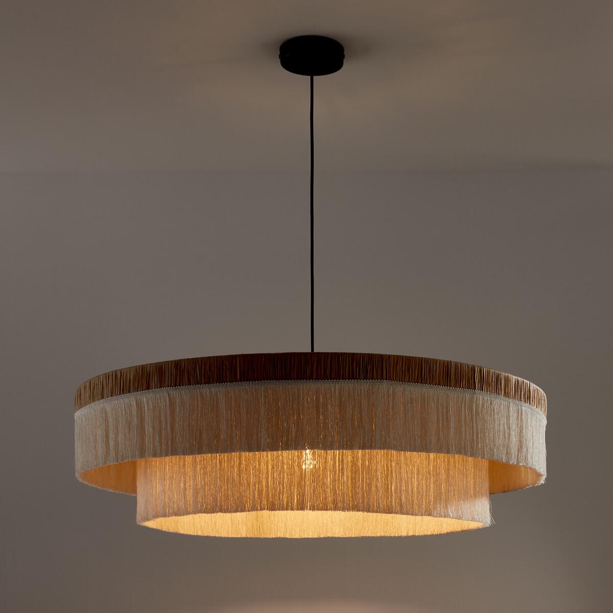 Kavi 86cm Diameter Fringed Raffia Ceiling Light – image 2