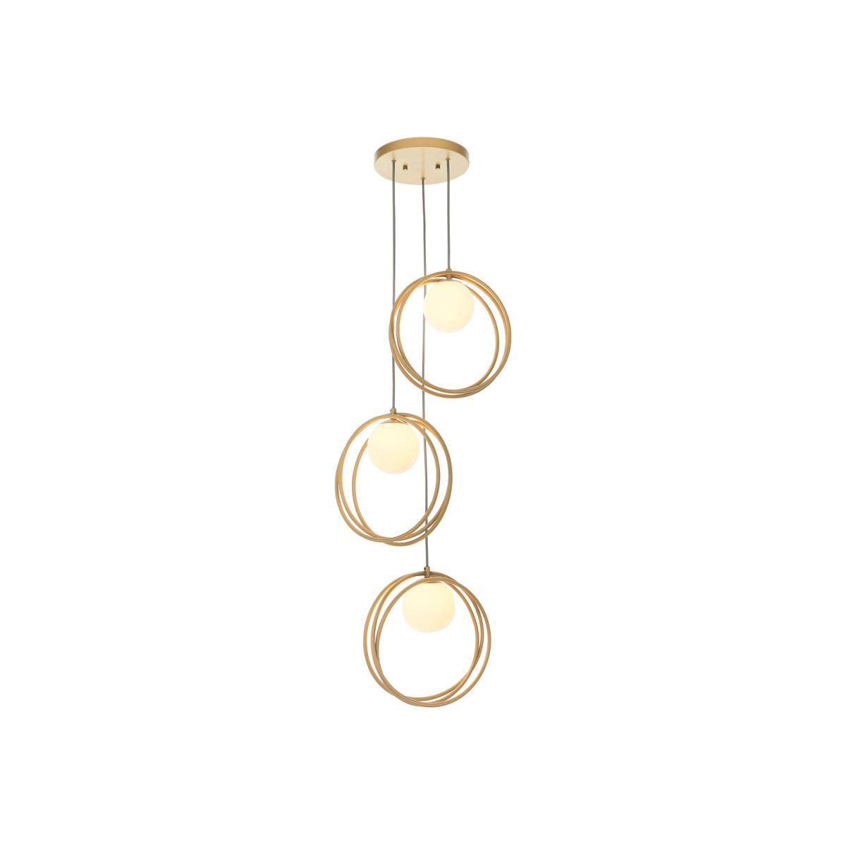 Hoop Design 3 Bulb Pendant Light – image 1