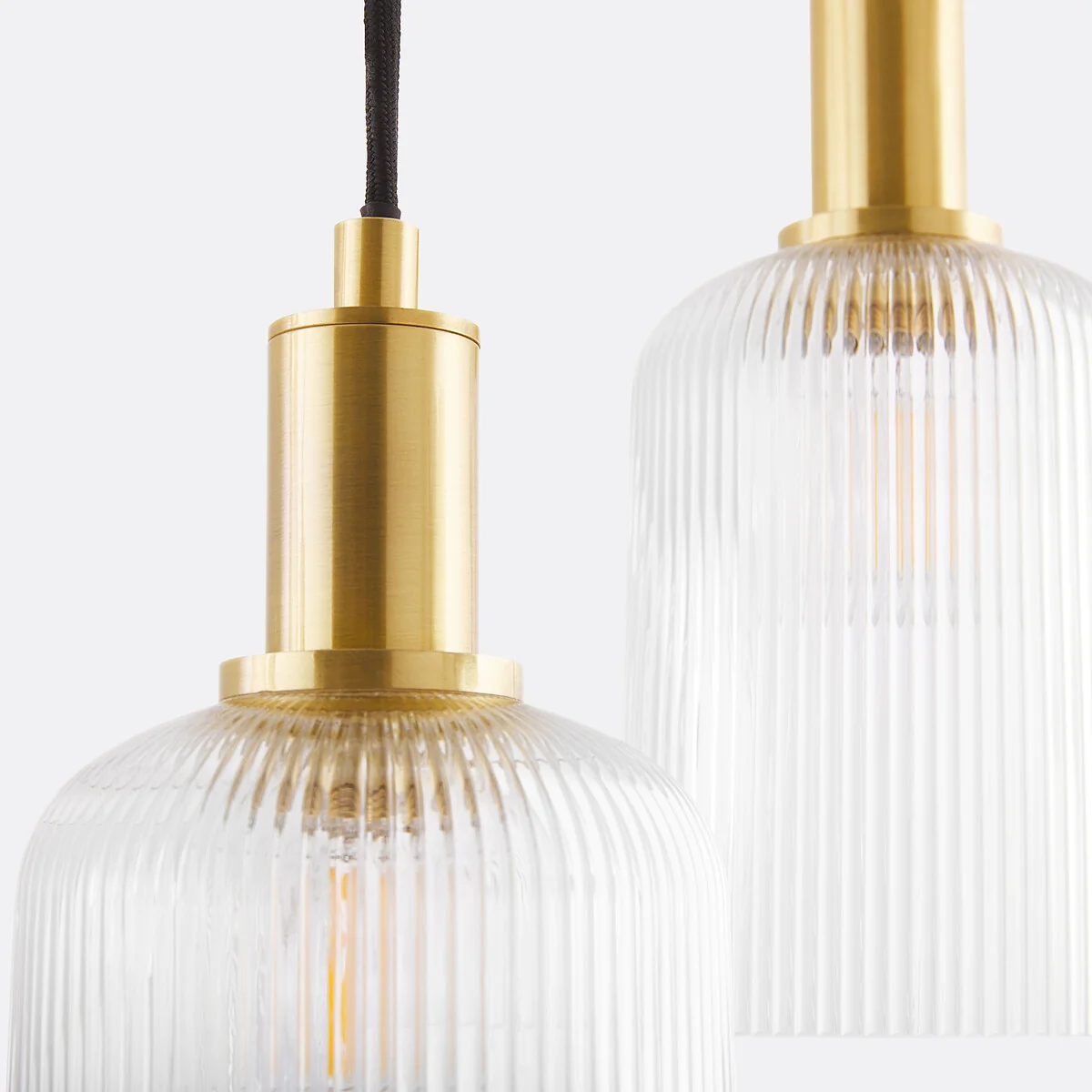 Bogota Brass and Striated Glass Cluster Ceiling Light – image 5