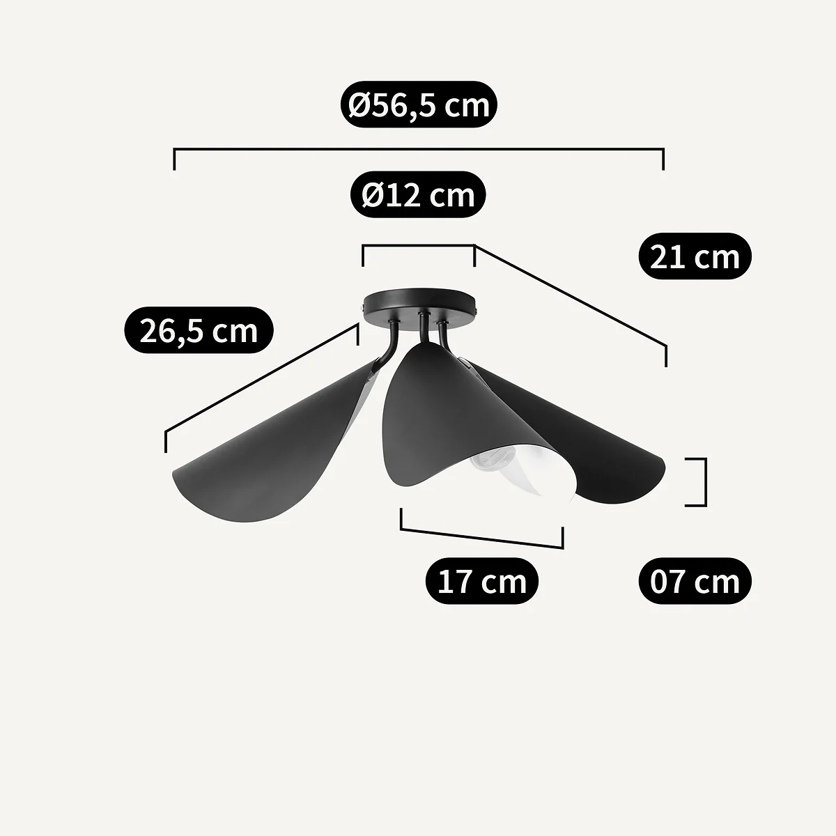 Funambule Ceiling Light with Adjustable Shades – image 7
