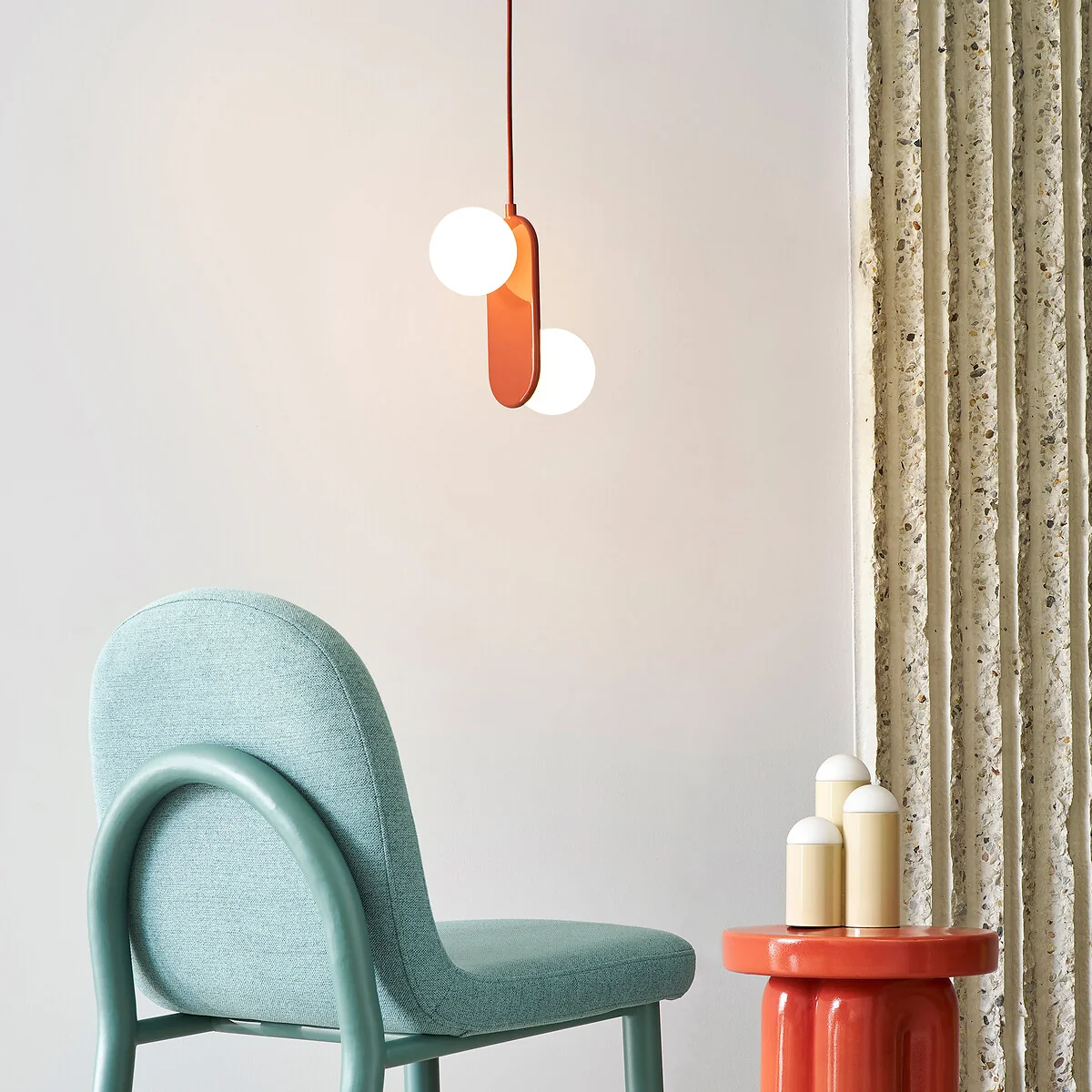 Soleo Metal & Opaline Double Ceiling Light – image 2