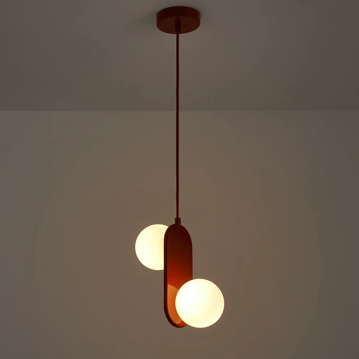 Soleo Metal & Opaline Double Ceiling Light – image 4