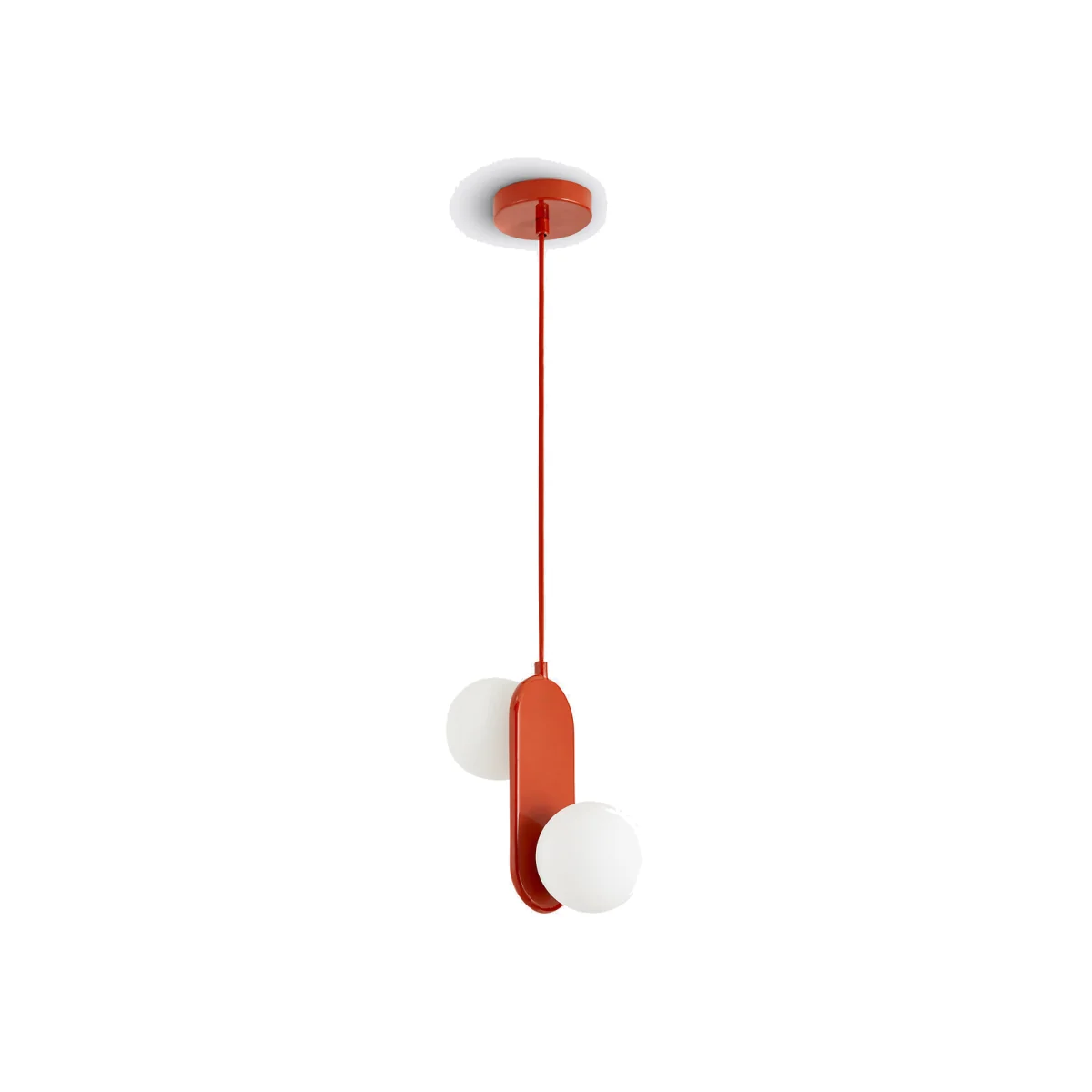 Soleo Metal & Opaline Double Ceiling Light – image 1