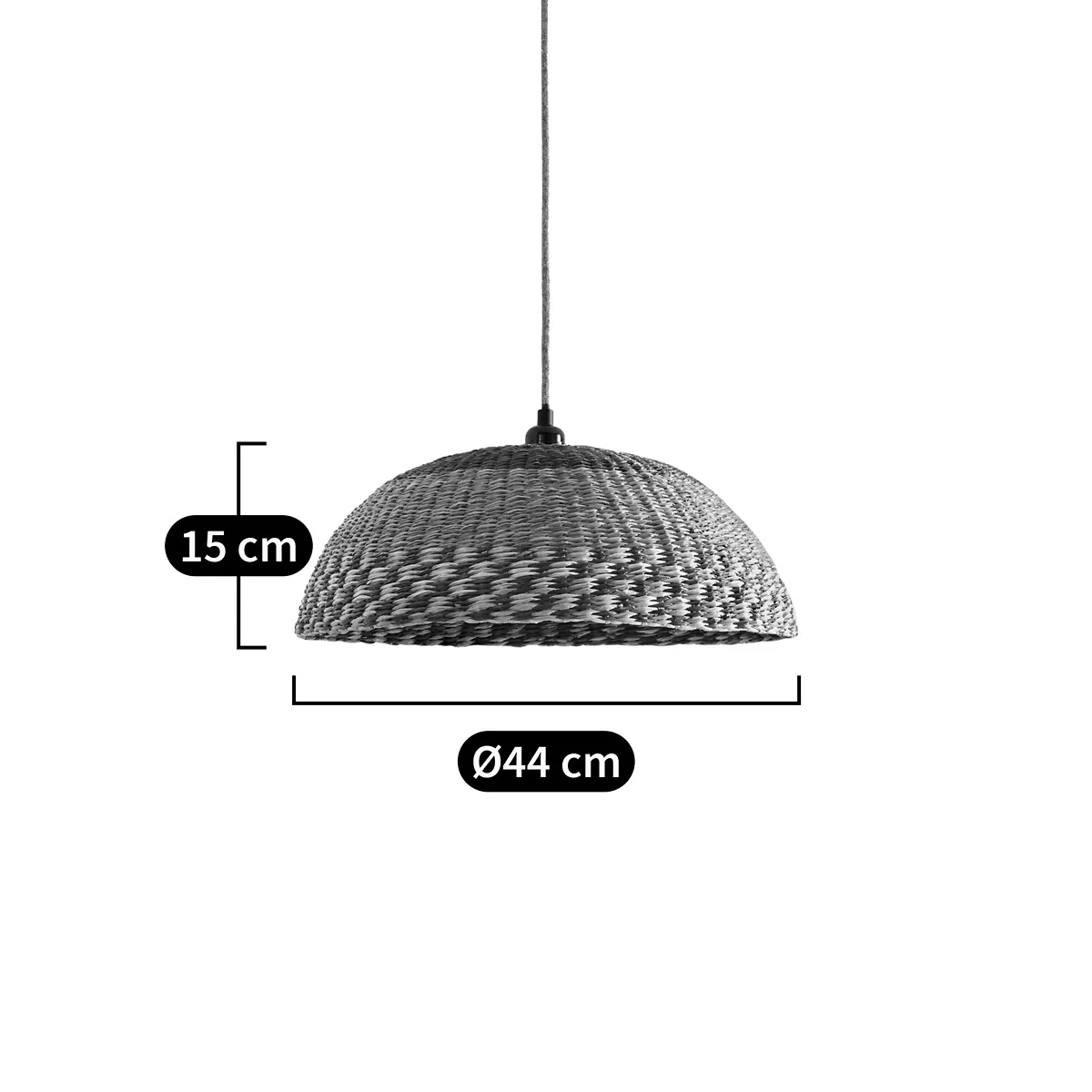Hilo Colourful Woven Straw 44cm Diameter Ceiling Light Shade – image 6