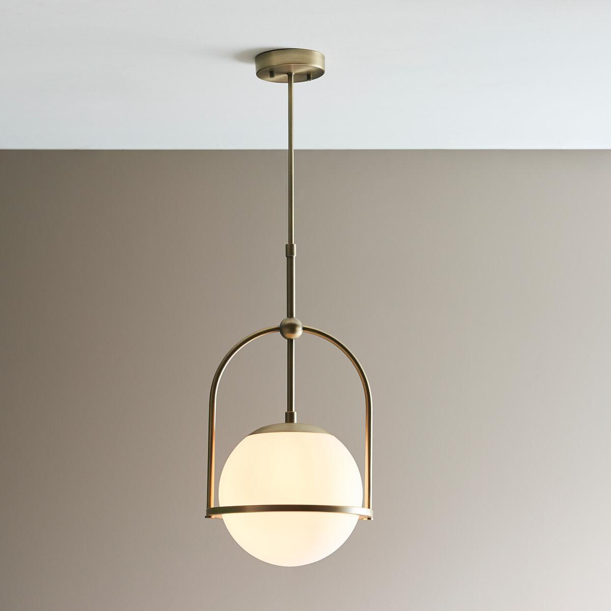 Dimmable White Glass Pendant Light – image 2