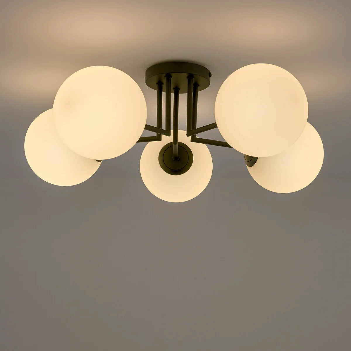 Atea Opaline Glass & Metal Ceiling Light – image 2