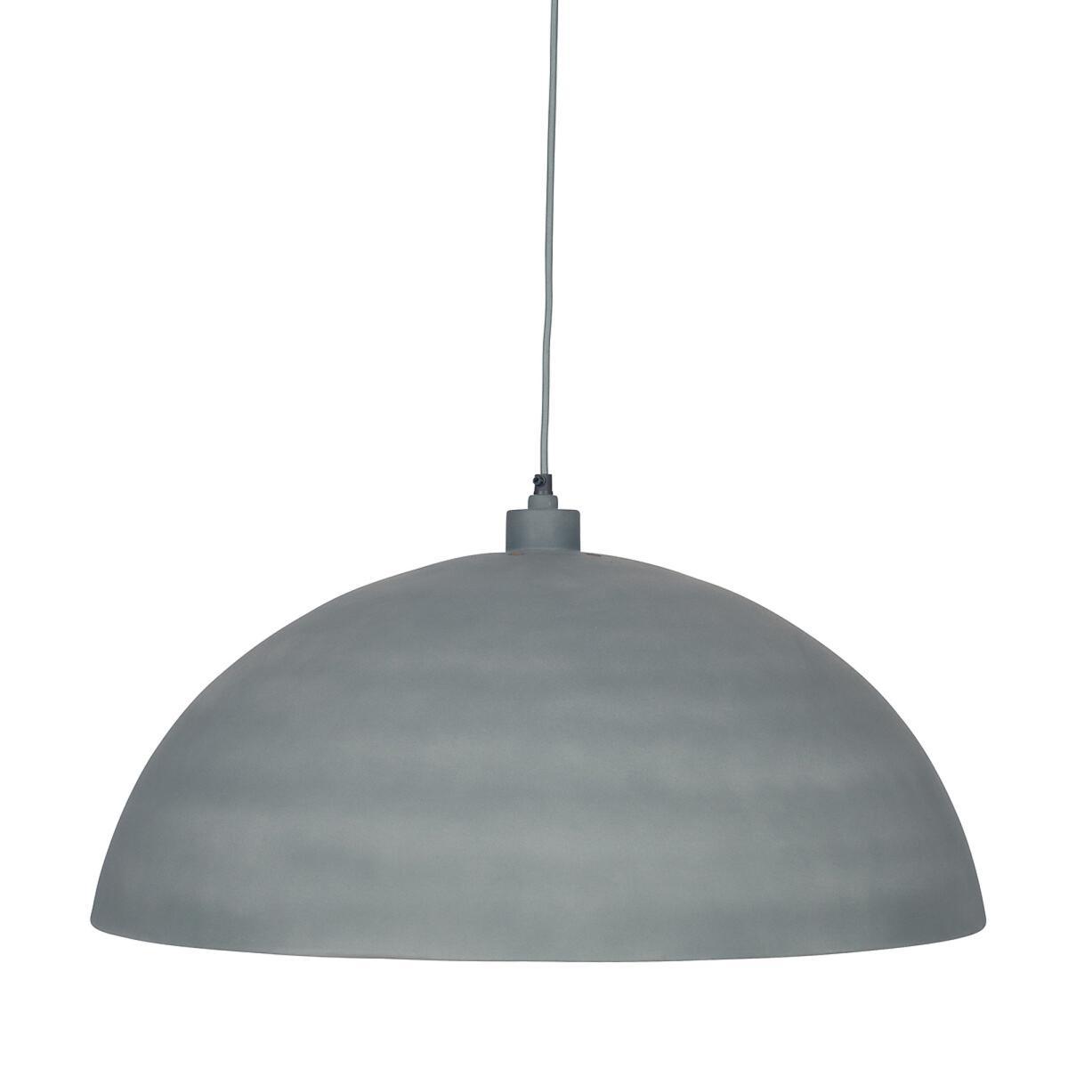 Matt Grey Metal Dome Pendant Light – image 2