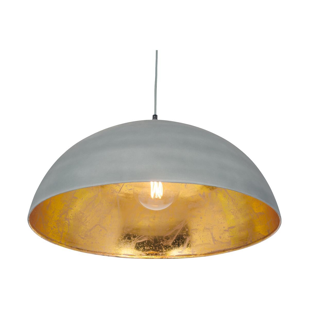 Matt Grey Metal Dome Pendant Light – image 1