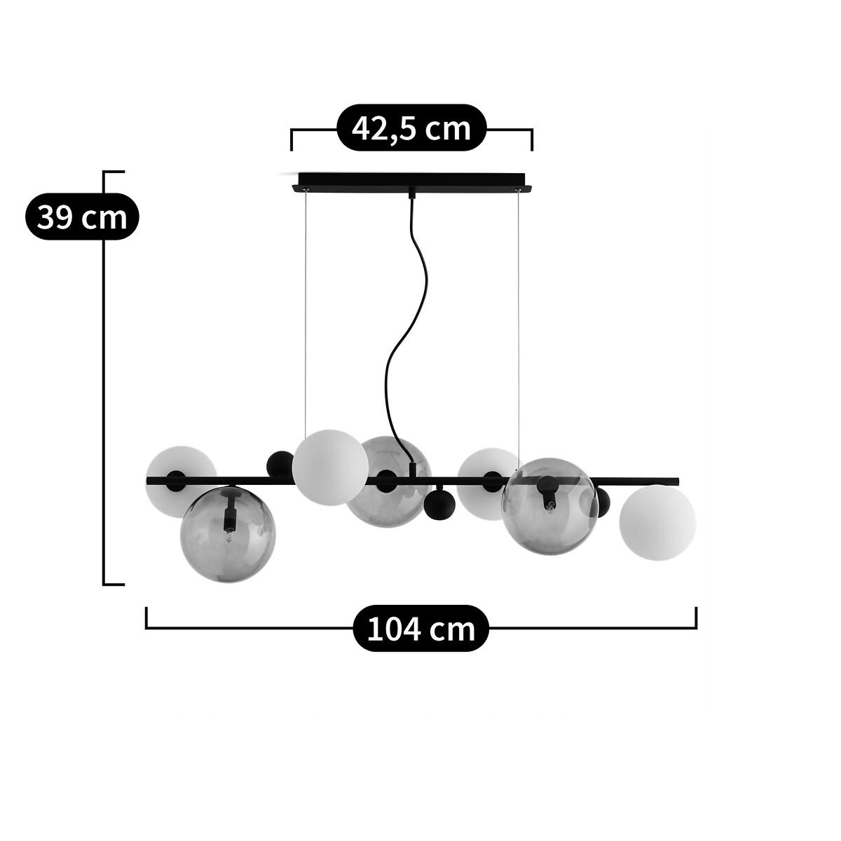 Bullesco Smoked Glass and Metal Ceiling Light – image 13