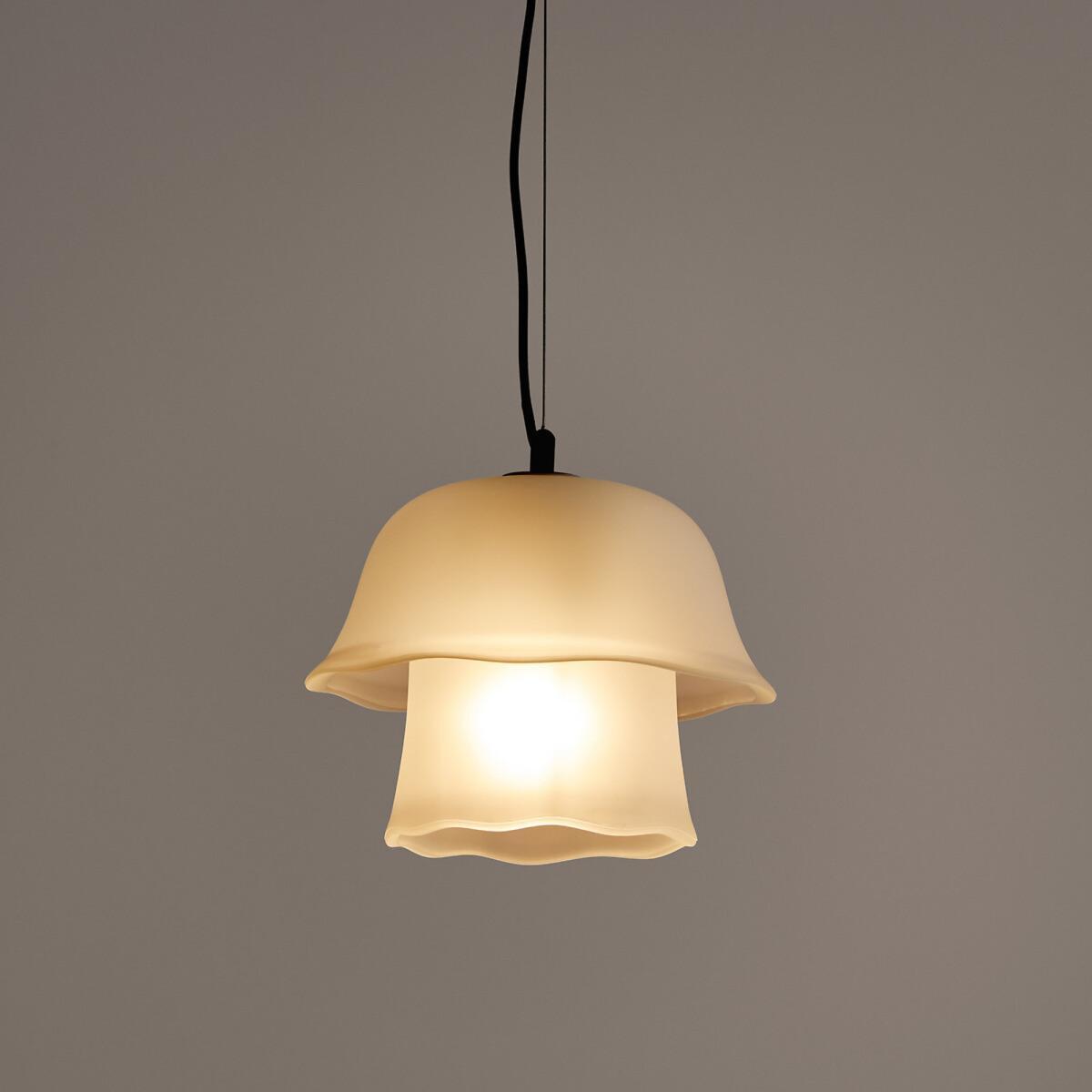 Linza Metal and Sandblasted Glass Pendant Light – image 4
