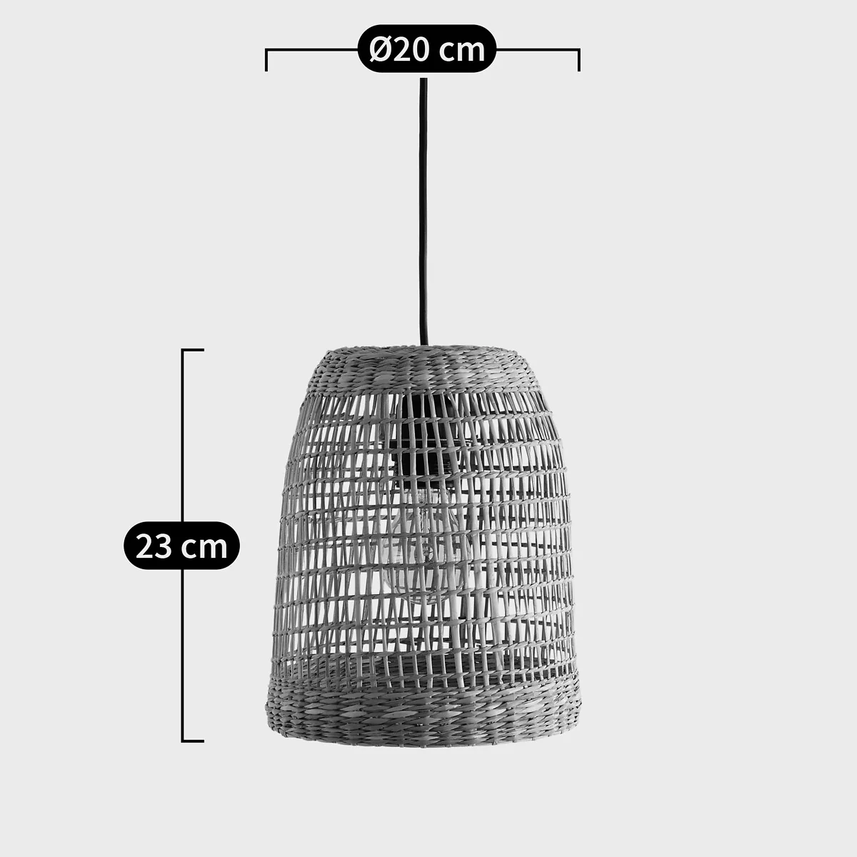 Makita 20cm Diameter Woven Grass Ceiling Light – image 6