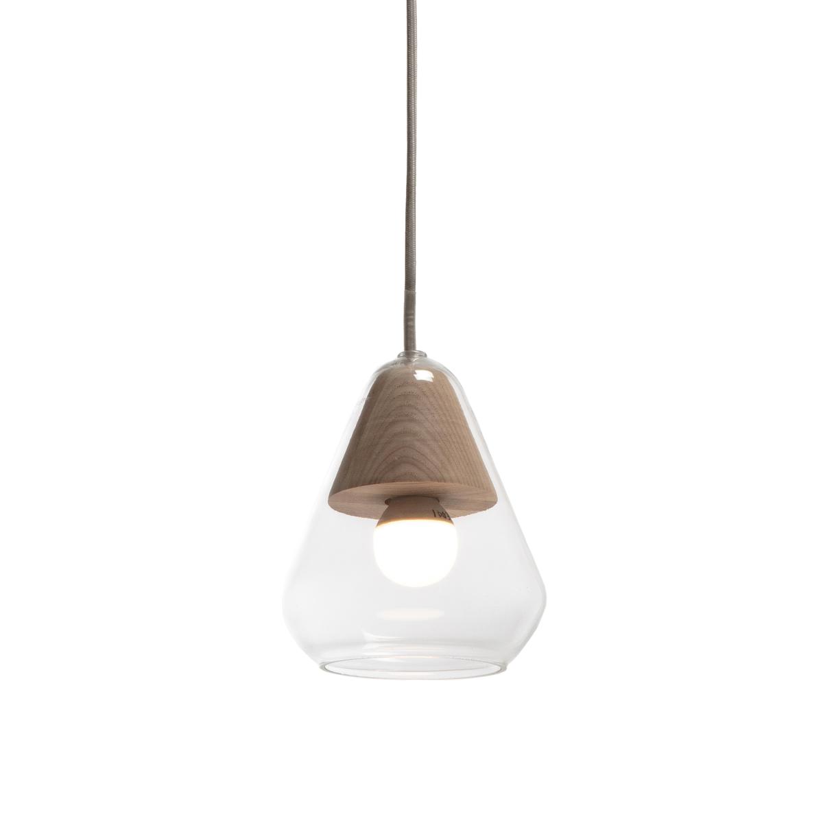 Nasoa Ceiling Pendant in Glass/Wood – image 3